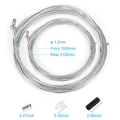 Hapleby 10PCS Premium Bike Shift Cable, Professional Bicycle Wire Kit