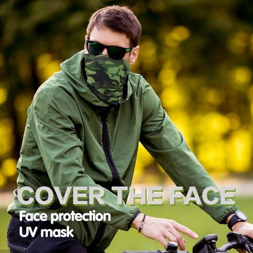 Cisnocr Camo 1 Pack Breathable Cooling Neck Gaiter Face Mask for Men Women