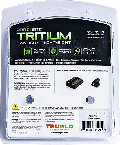 Glock Handgun Night Sights - Tritium Front & Rear High-Visibility