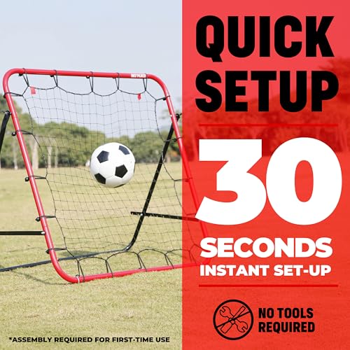 Portable Soccer Rebounder Net with Adjustable Angles - Easy Setup & Foldable