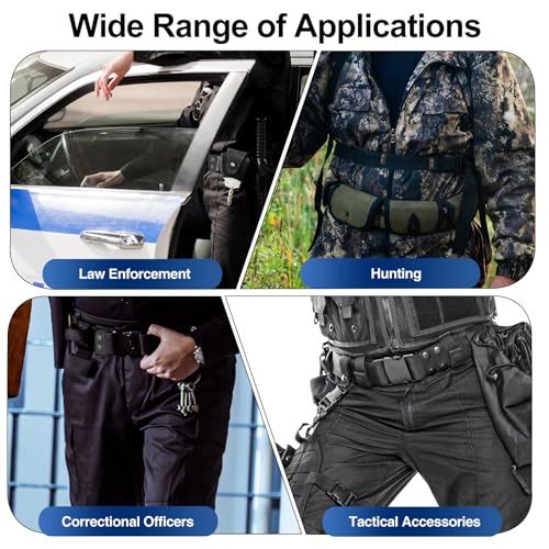 Duty Belt Keepers - 4 Pack 1680D Nylon Tactical Belt Accessories, 2¼-Inch