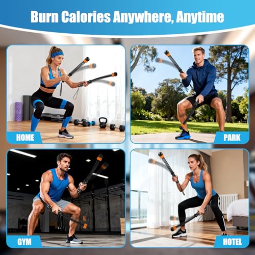 Adjustable Ropeless Battle Ropes - Portable HIIT Training - Black