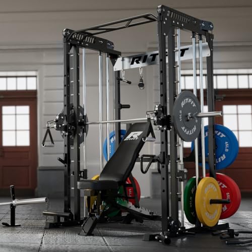 Smith Machine Cable Crossover Power Cage - Black, M1 Pro