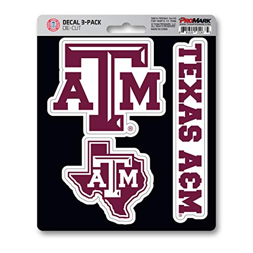 NCAA Texas A&M Aggies Team Decal - Maroon Vinyl Sticker, 5x7.5 Inches, FanMATS