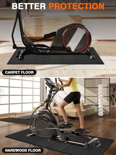 Treadmill Mat 55" x 25" x 0.2" - Heavy-Duty Exercise Equipment Mat