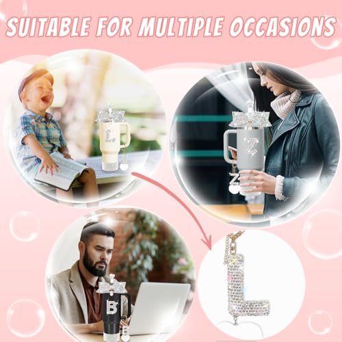 Accessory Set for 30/40oz Bottles - Straw Cover & Bow Decoration - Large