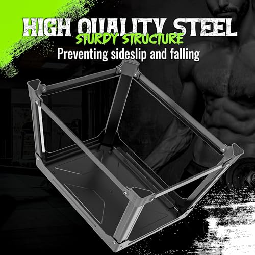 12-Inch Steel Plyometric Jump Box for Home Gym Training