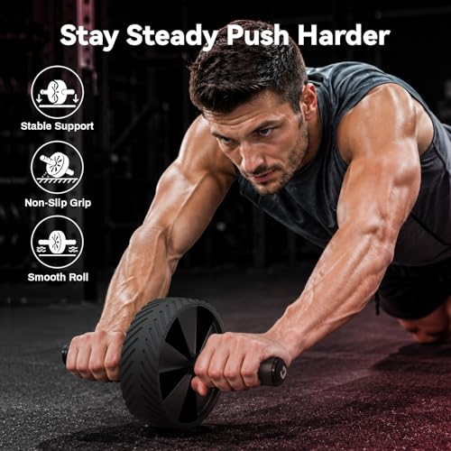 Ab Roller Wheel - Core Strength Training Equipment for Home Gym