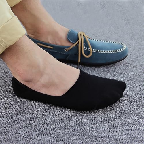No Show Socks Men - Low Cut Non Slip Ankle Socks - 12 Pairs Black