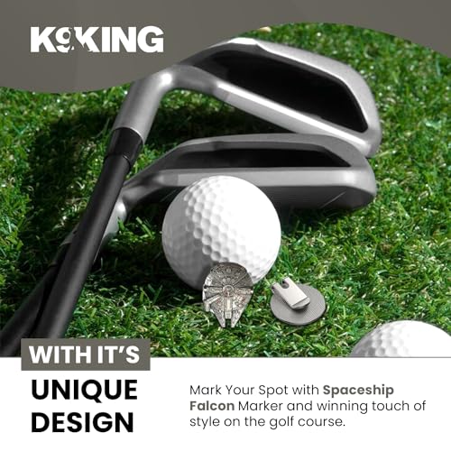 K9King Falcon Magnetic Golf Ball Marker with Hat Clip - Waterproof Durable Enamel Accessory
