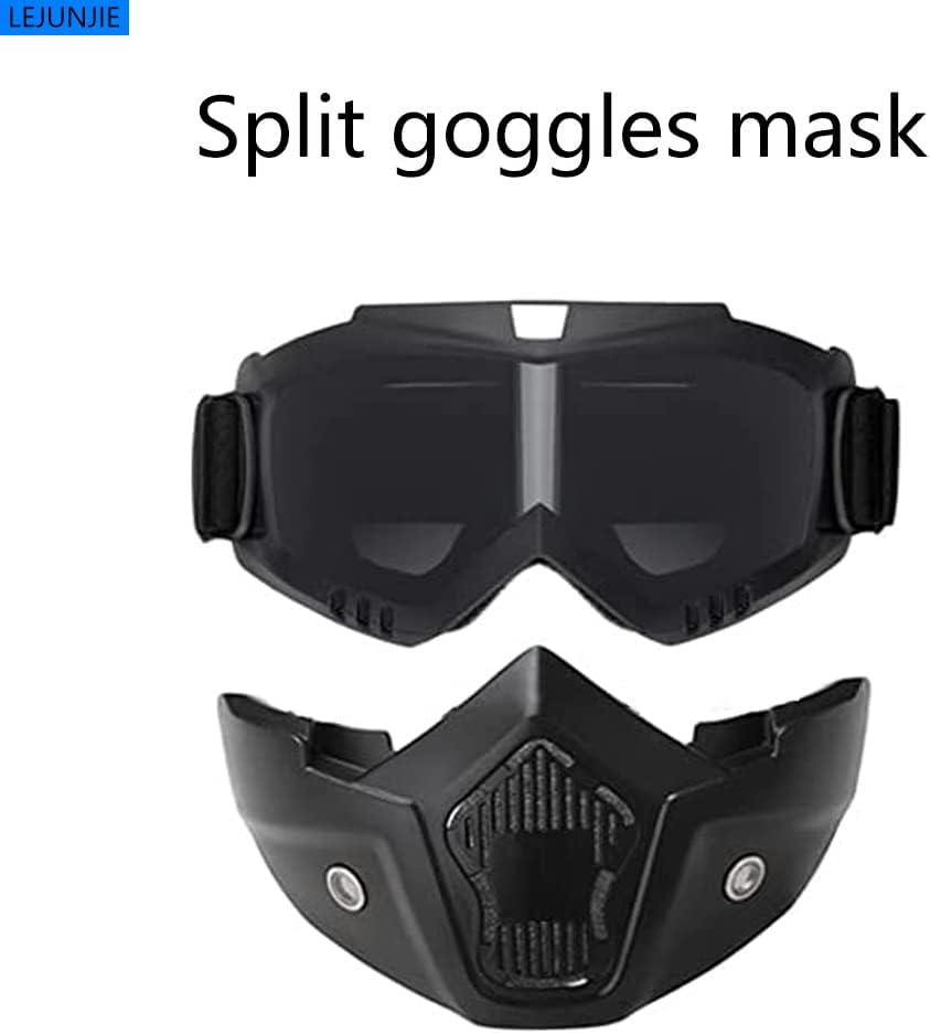 MICH Airsoft Helmet - Detachable Full Face Mask & Goggles with NVG Mount | Ideal for Paintball & Outdoor Activities