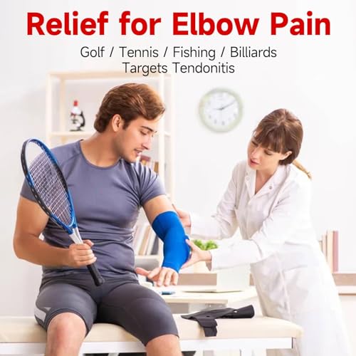 Tennis Elbow Therapy Bar - 4 Piece Resistance Set - Yellow, Green, Blue, Red