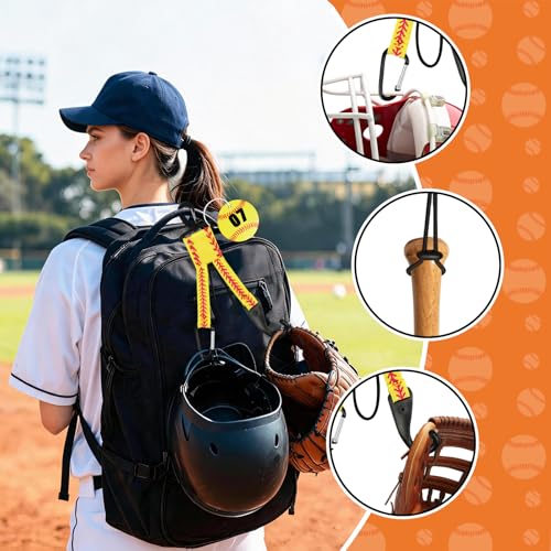 Yellow Softball Dugout Organizer Bag with Helmet Holder & Hooks - 1Pc