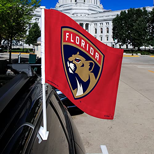 Florida Panthers Car Flag with Pole - 11x15 Inches Sports Team Banner