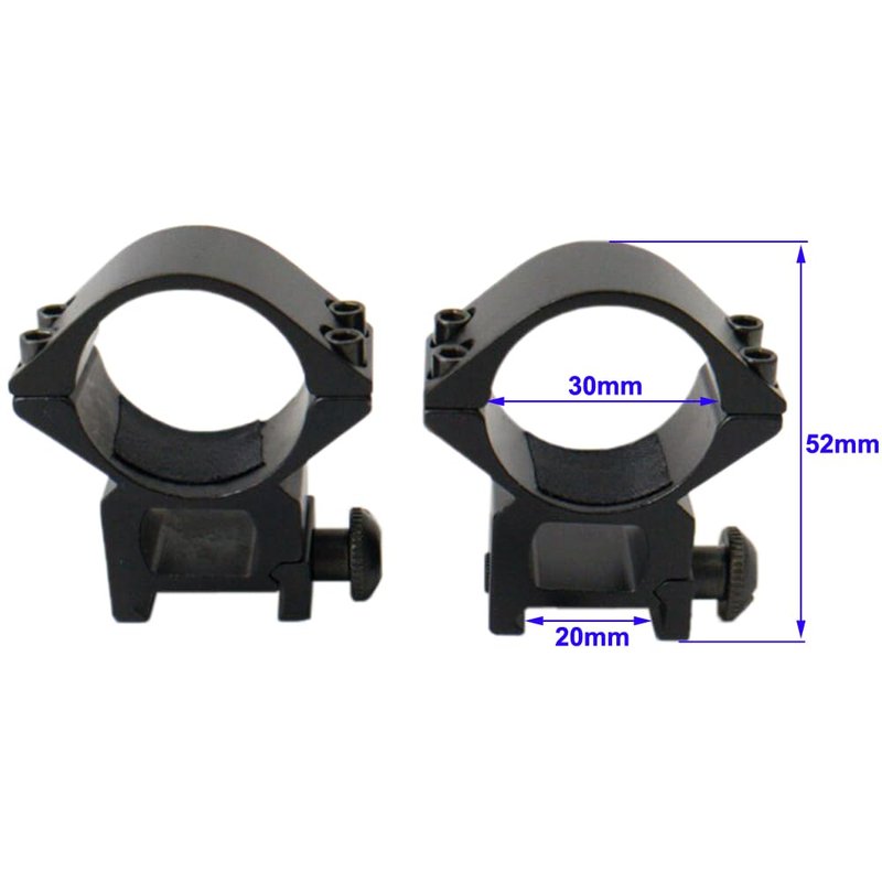 Calitte 30mm Flashlight Mount Fixed Clip with Stainless Steel Screws