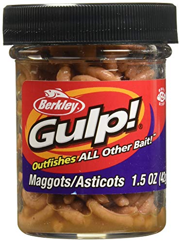 Soft Plastic Maggot Fishing Bait - 1-Inch Natural 1.5 oz