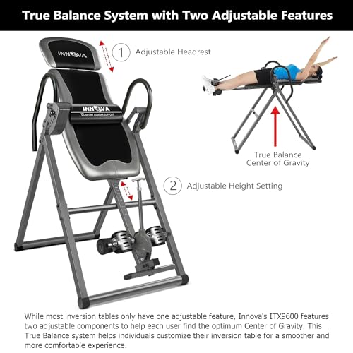 Heavy-Duty Inversion Table with Adjustable Headrest & Ankle Holders