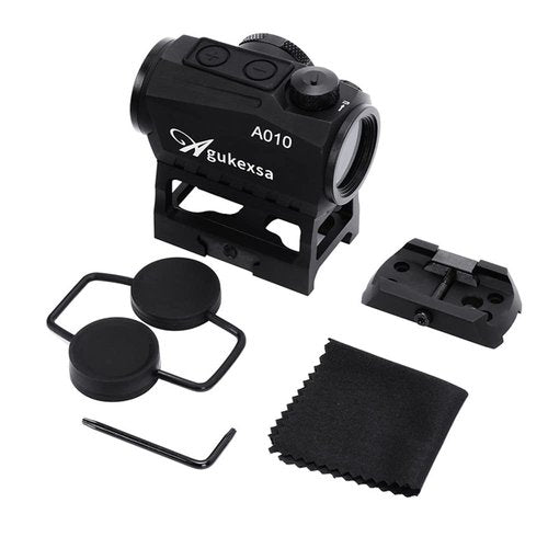 Agukexsa Red Dot Sight, 1x20mm Compact 2 MOA Red Dot Sight, Shake Awake Red Dot Scope with Absolute Co Witness Riser, Aluminum Alloy Housing