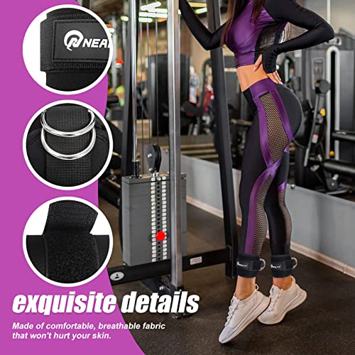 Ankle Strap for Cable Machine - Gym Ankle Cuff for Leg Workouts