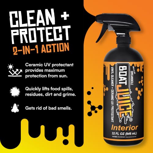 Boat Juice Interior 2-in-1 Boat Cleaner & Ceramic UV Protectant Spray 32oz – 1 Bottle