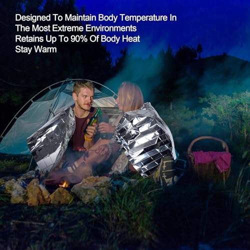 9 Pack Emergency Thermal Blankets - Waterproof Mylar Space Survival Gear