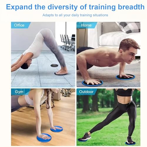 Dual-Sided Exercise Gliding Discs - Core Workout Fitness Sliders - Blue