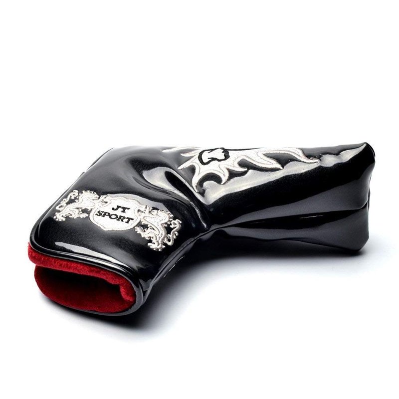 PLUSKER Skull Black Golf Club Blade Putter Cover Magnetic Synthetic Leather Putters Headcover Protector