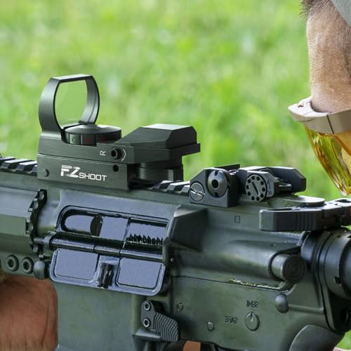 Red Green Dot Reflex Sight with 4 Reticles & 22x33mm Lens