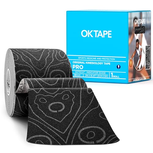 Kinesiology Tape Roll - Elastic Physical Therapy Tape, Black