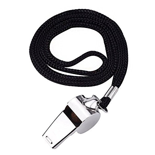 Sports Coach Whistle Set with Lanyard & Bracelet - 2 Pack