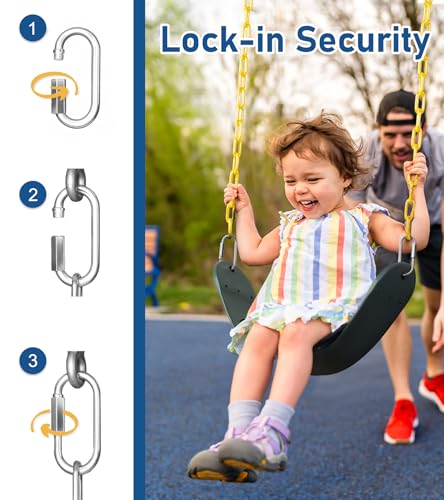 Kids Heavy Duty Swing Seat with 66" Chains - Green
