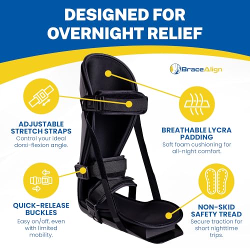 Brace Align S Night Splint Sleeping Boot for Plantar Fasciitis Heel Pain Relief