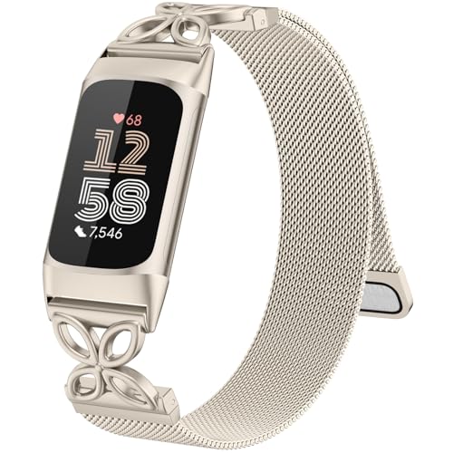 GEAK Advanced Starlight Fitbit Charge 6/5 Bands – Stylish Adjustable Watch Straps for Women & Men
