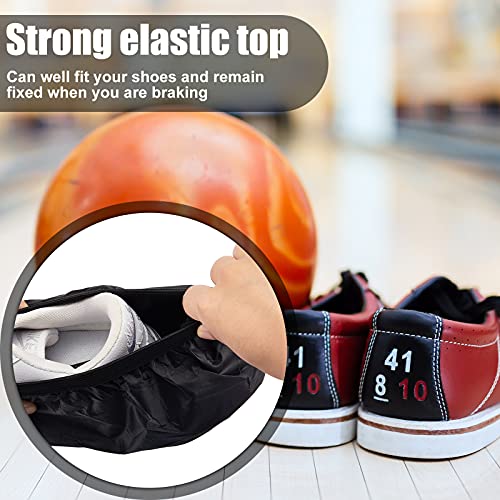 Satinior 2 Pairs Bowling Shoe Covers Black Non-Slip Protector - Large