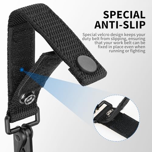 Heavy Duty Belt Keeper Keychain Clip - Nylon Molle Strap for 2¼" Belts