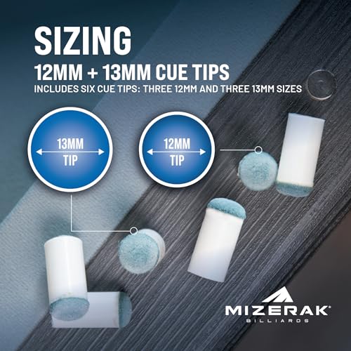 Slip-On Pool Cue Tips – 12mm & 13mm Replacement Set