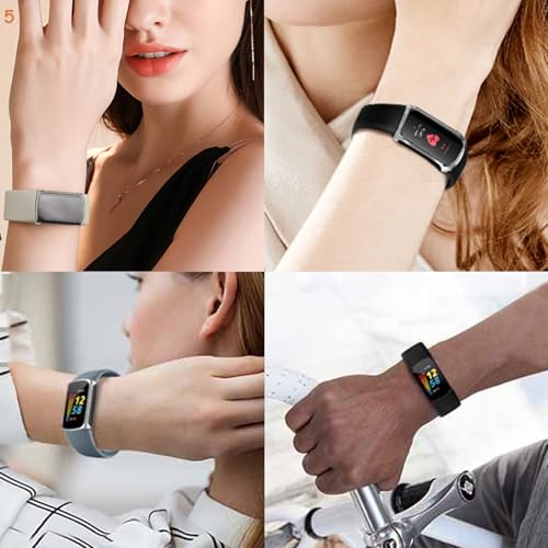 TPU Case for Fitbit Charge 5/6 - 4 Pack Screen Protector (Clear)