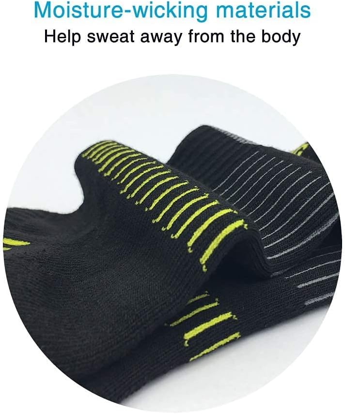 BERING Women's Cushioned Ankle Running Socks - 6 Pairs for Ultimate Comfort and Support