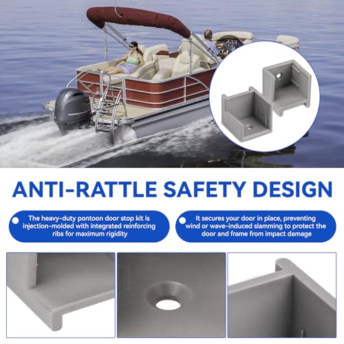 Pontoon Boat Door Holder - Anti-Rattle Stop Kit for 1-1/4" Tubing