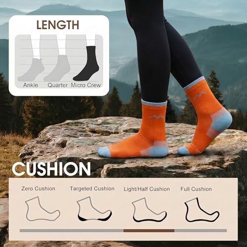 innotree Merino Wool Hiking Socks for Women - Thermal Crew, Medium, Purple/Pink/Red (3 Pairs)