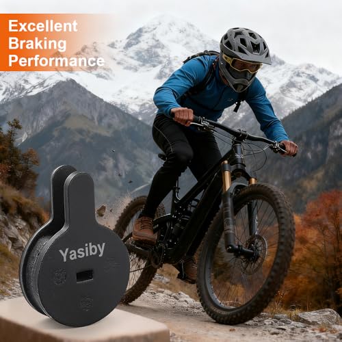 Yasiby Bike Brake Pads 4 Pairs Semi-Metallic & Organic for Kugoo G2 Pro, Bolids, Novela – Includes Installation Tools