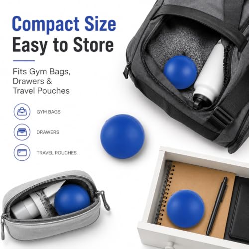 Hand Exercise Grip Ball - Blue Finger Strengthener for Sports & Fitness