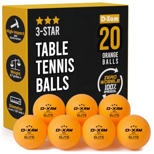 3-Star Ping Pong Balls - 50 Pack Orange Table Tennis Balls