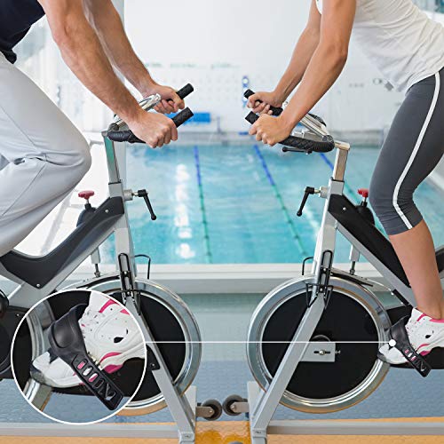 2 Pairs Stationary Bike Pedal Straps, Universal Fit, 1.7 x 12 in