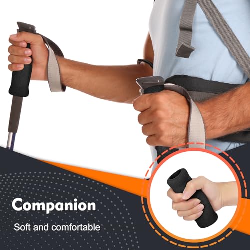 Non-Slip Replacement Cane Handles - 4-Pack Foam Grips, Black