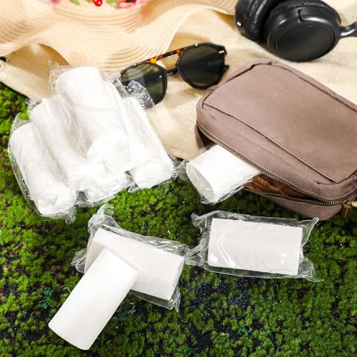 Affrolling 12 Rolls Travel Toilet Paper Packs Clear Coreless Soft Bathroom Tissue