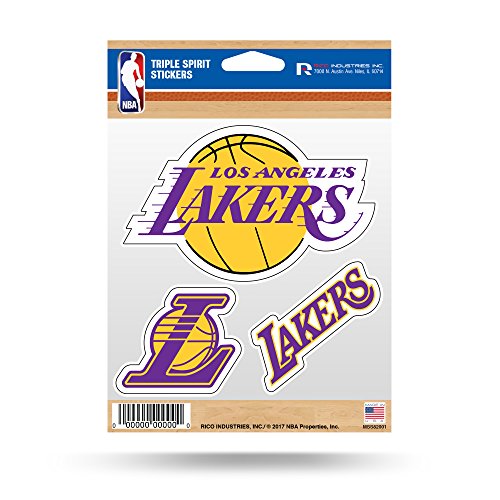 Los Angeles Lakers Triple Spirit Sticker Sheet - 3 Decals