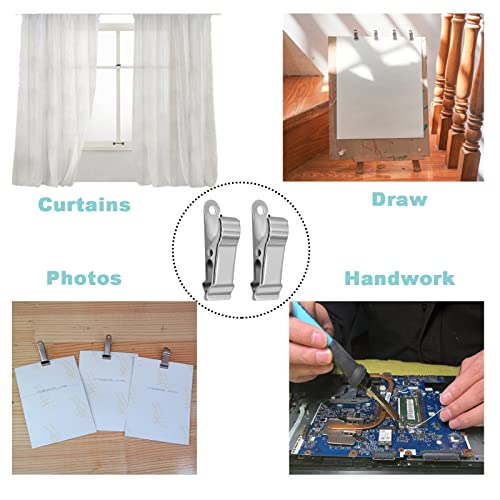 30 Pieces of Metal Mini Clip Spring Clip Crocodile Clip Tiny Clip Strong Suitable for Wire, Paper, Crafts, DIY Decoration Mini Clip Silvery