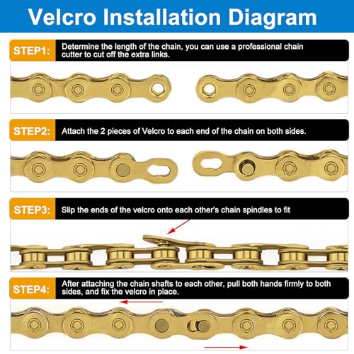 Gold 6/7/8 Speed Bike Chain - 1/2x3/32 Inch, 116 Links