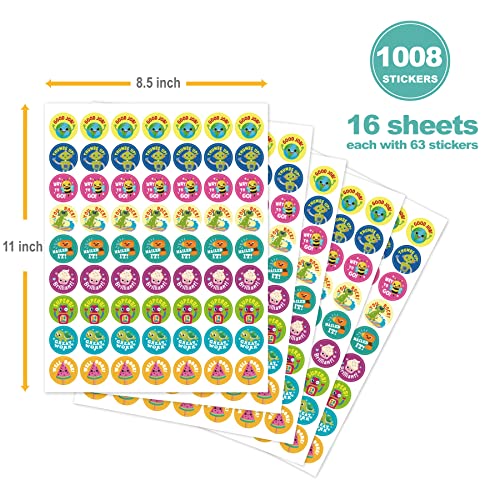 Motivational Mini Reward Stickers - 1008 Pc. Science Pack for Kids